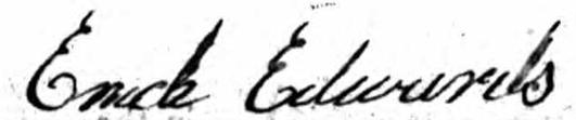Signature - Enock Edwards 1866